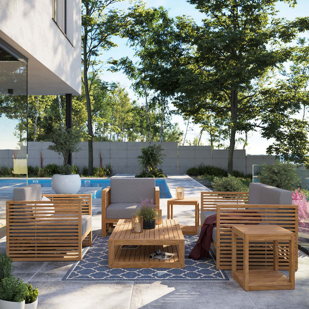 Carlsbad 6-Piece Teak Wood Outdoor Patio Set by Modway