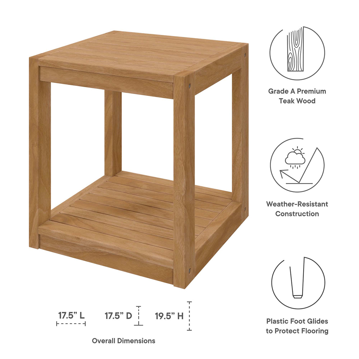 Carlsbad 6-Piece Teak Wood Outdoor Patio Set by Modway