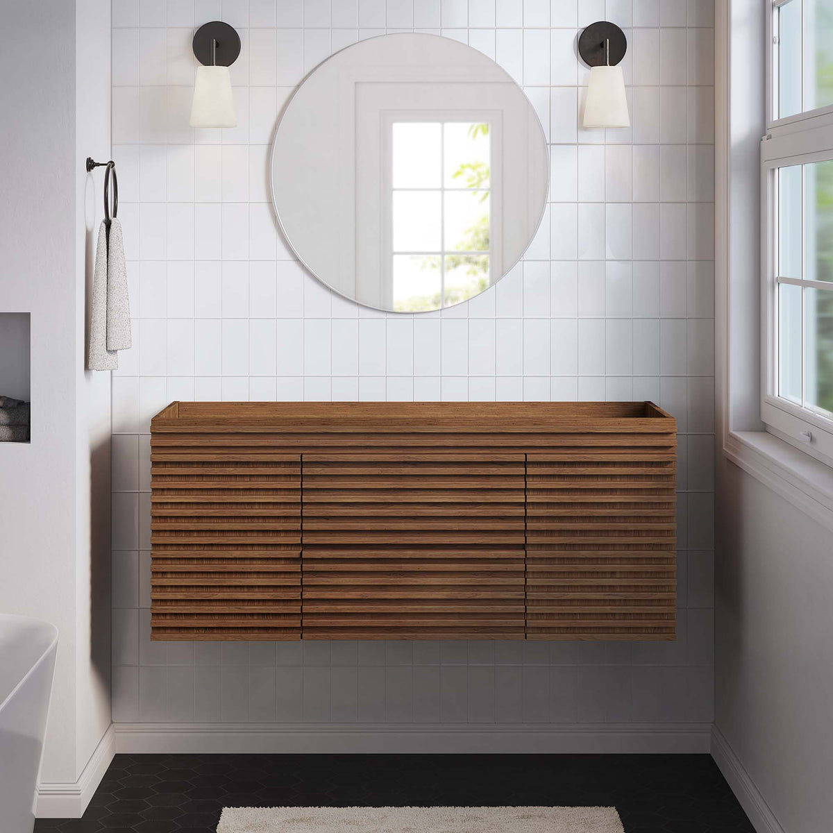 Render Single Sink Compatible (not included) Bathroom Vanity Cabinet by Modway