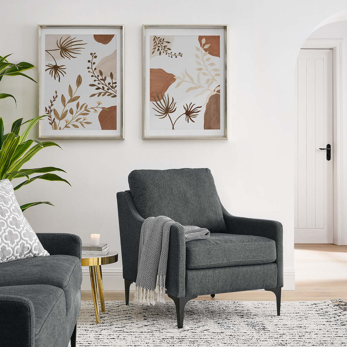 Corland Upholstered Fabric Armchair by Modway