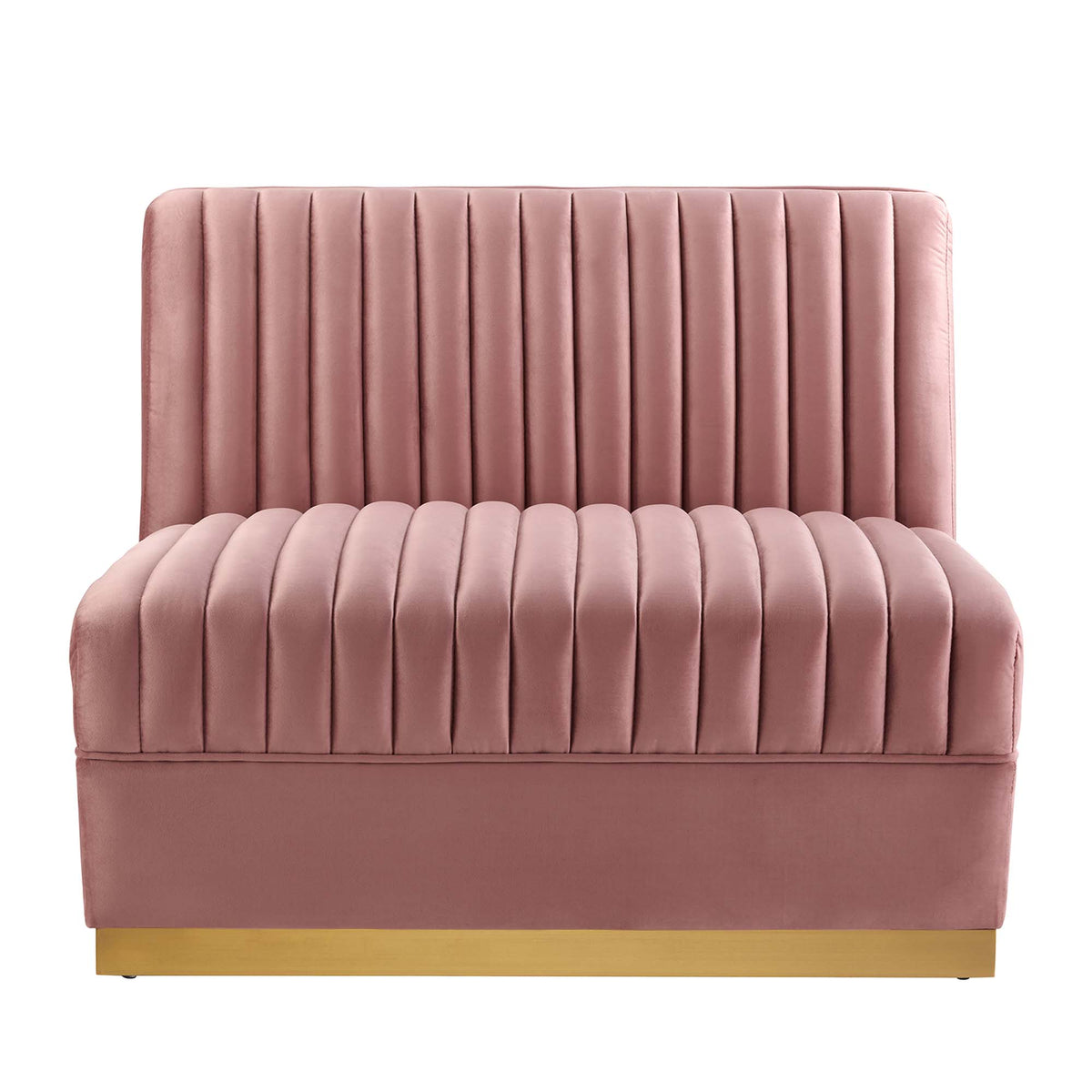 Sanguine Channel Tufted Performance Velvet Modular Sectional Sofa Armless Chair by Modway