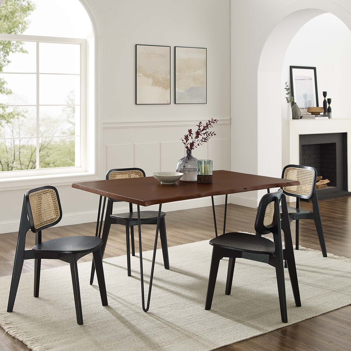 Ardor Live Edge Acacia Wood Acacia Wood Dining Table by Modway