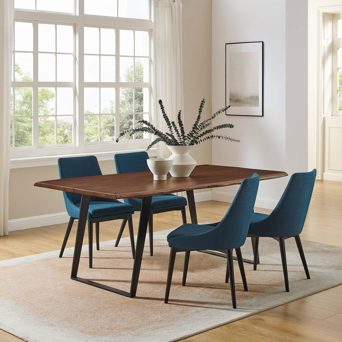 Viggo 74" Live Edge Acacia Wood Dining Table by Modway