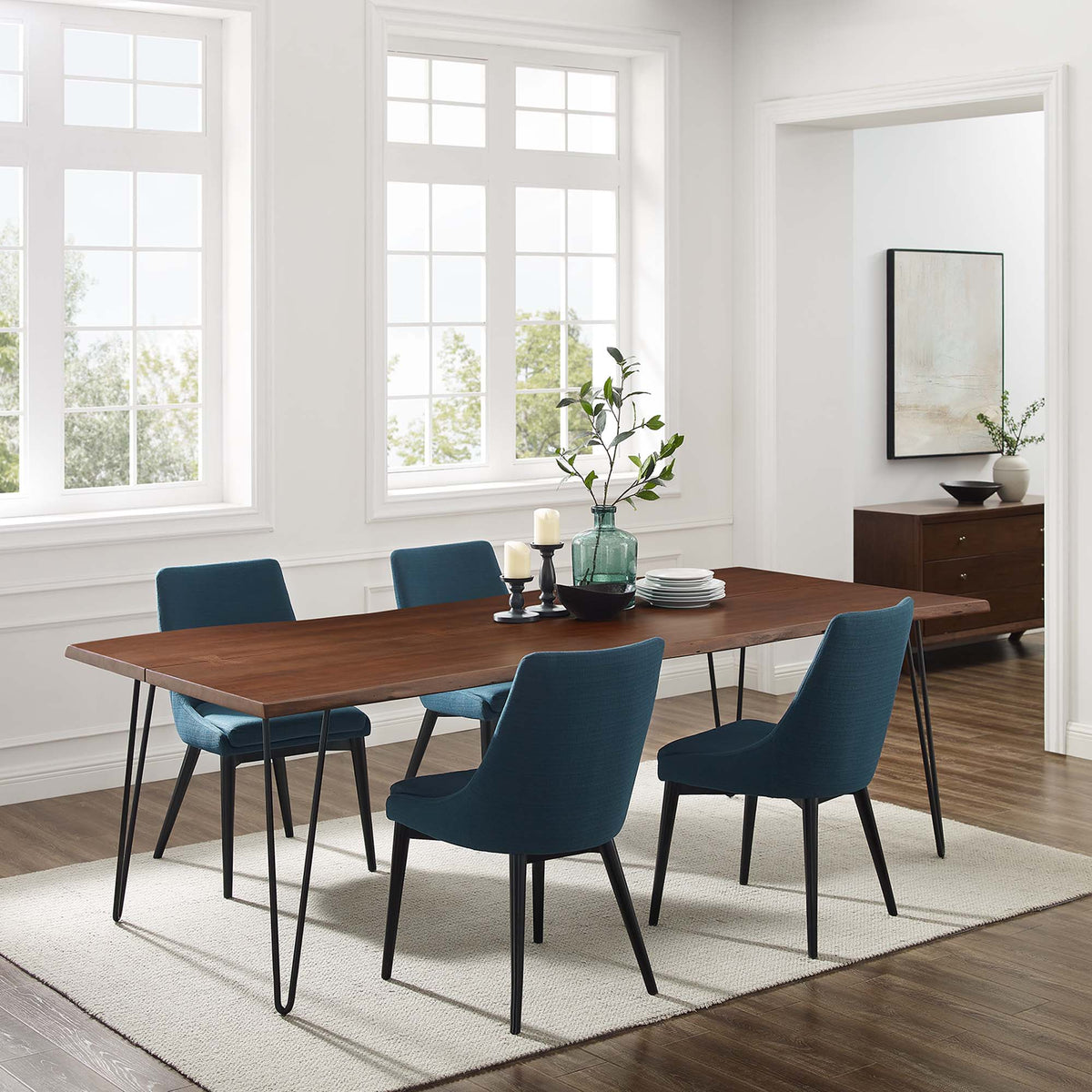 Ardor Live Edge Acacia Wood Acacia Wood Dining Table by Modway