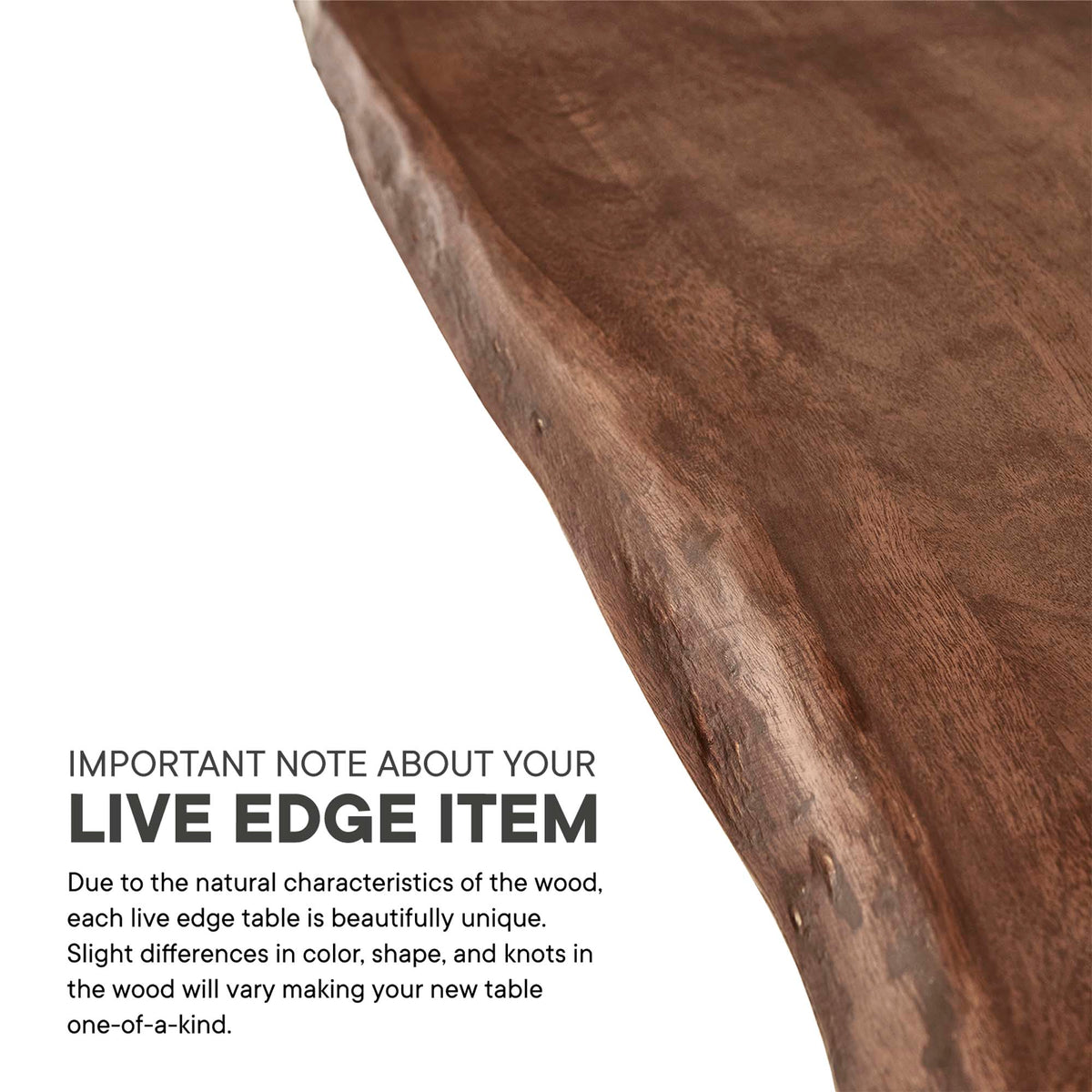 Ardor Live Edge Acacia Wood Acacia Wood Dining Table by Modway