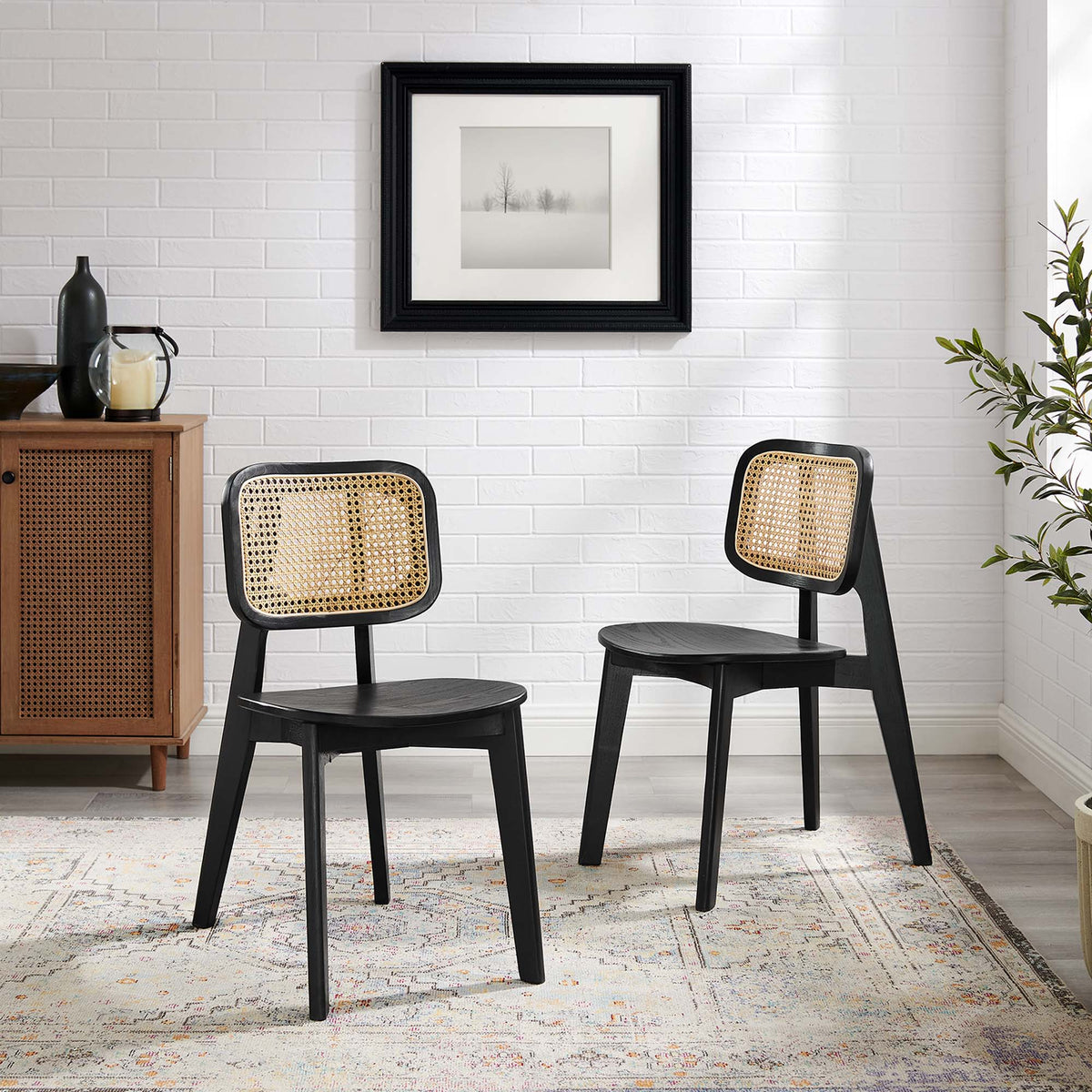 Habitat Wood Dining Side Chair Set of 2 by Modway