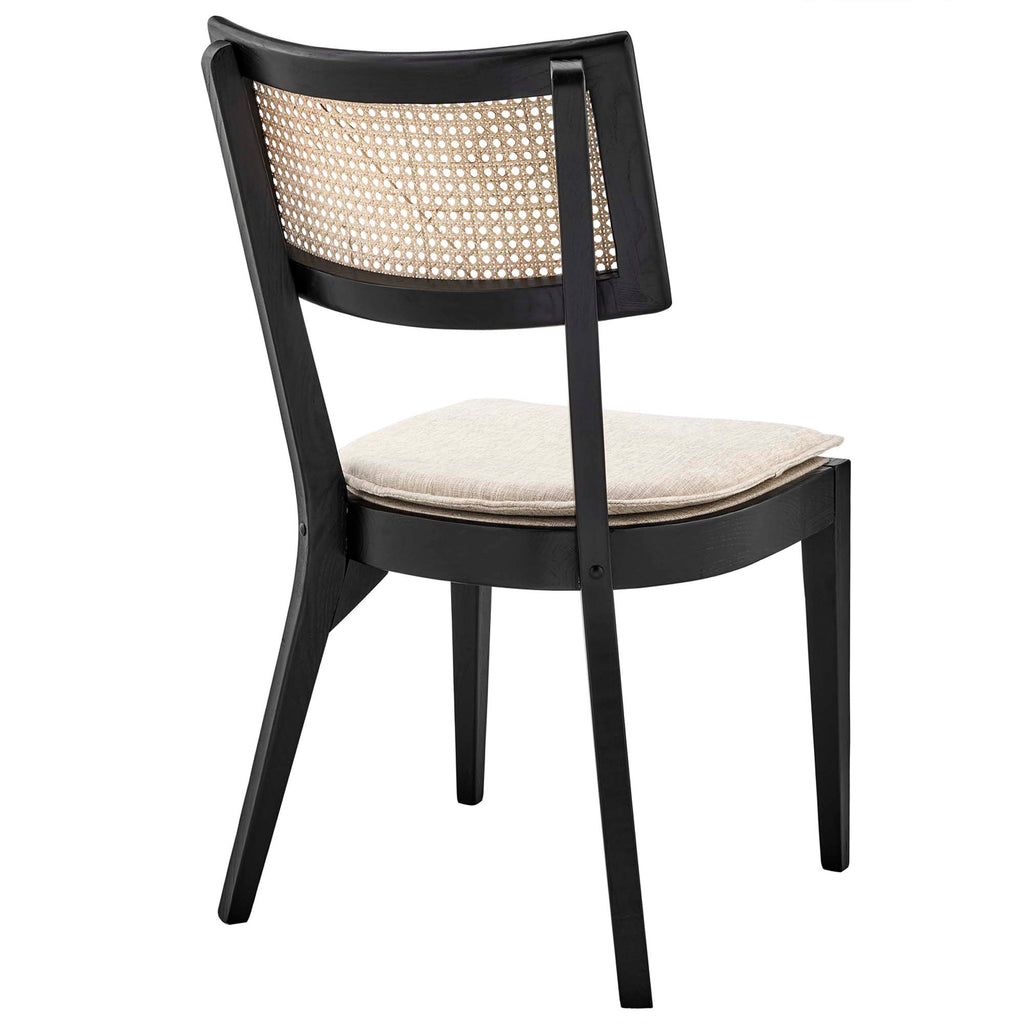 Caledonia Fabric Upholstered Wood Dining Chair Set of 2 by Modway