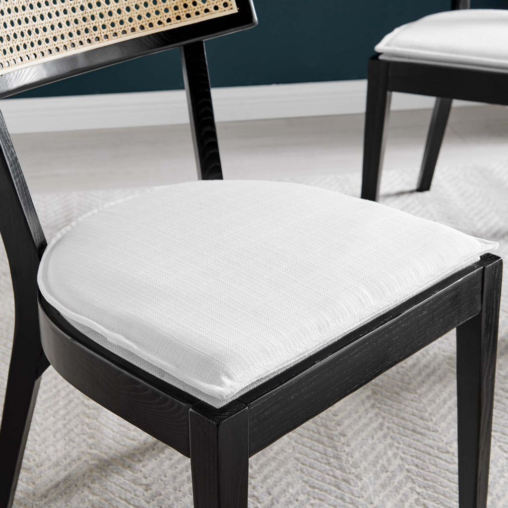 Caledonia Fabric Upholstered Wood Dining Chair Set of 2 by Modway