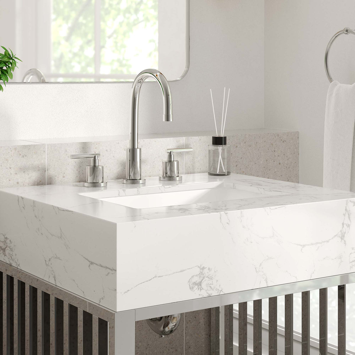 Gridiron Bathroom Vanity by Modway