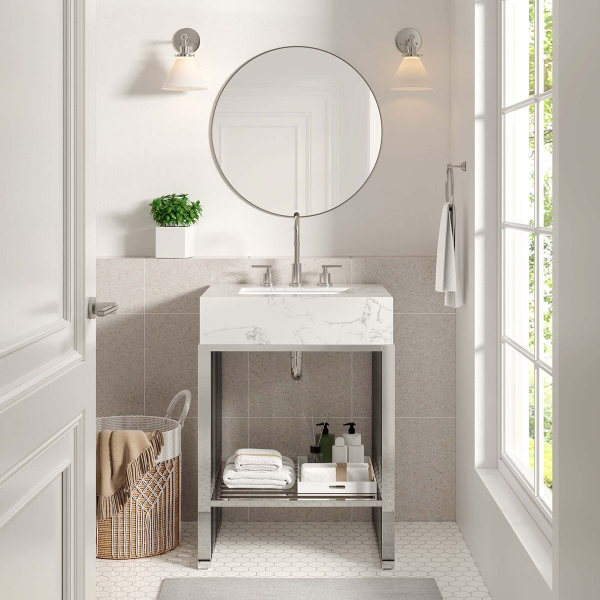 Gridiron Bathroom Vanity by Modway