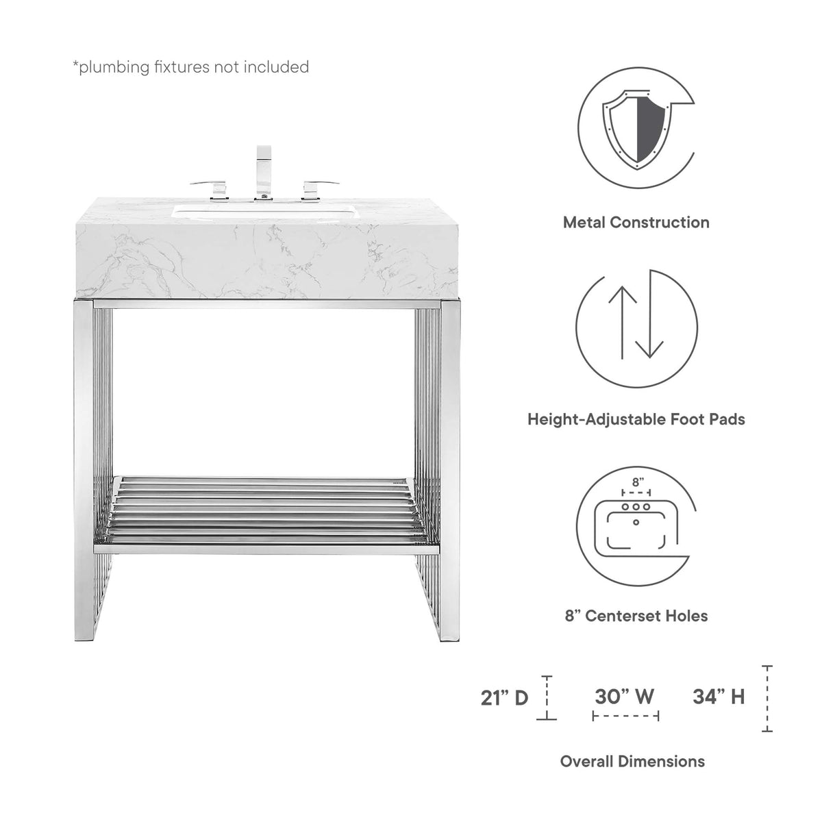 Gridiron Bathroom Vanity by Modway