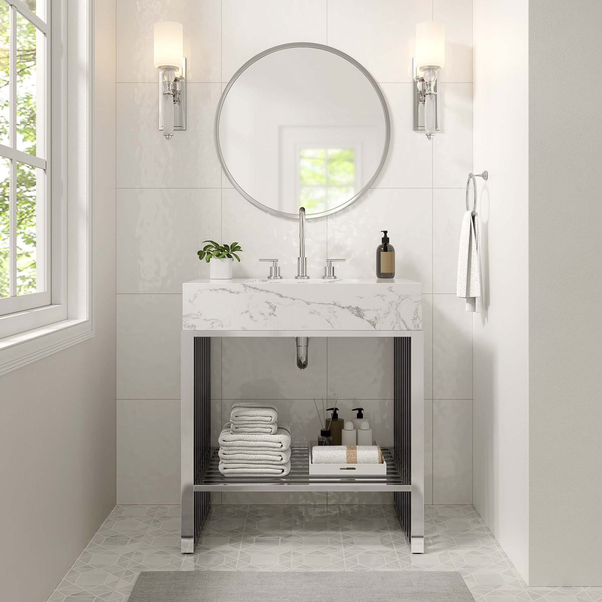 Gridiron Bathroom Vanity by Modway