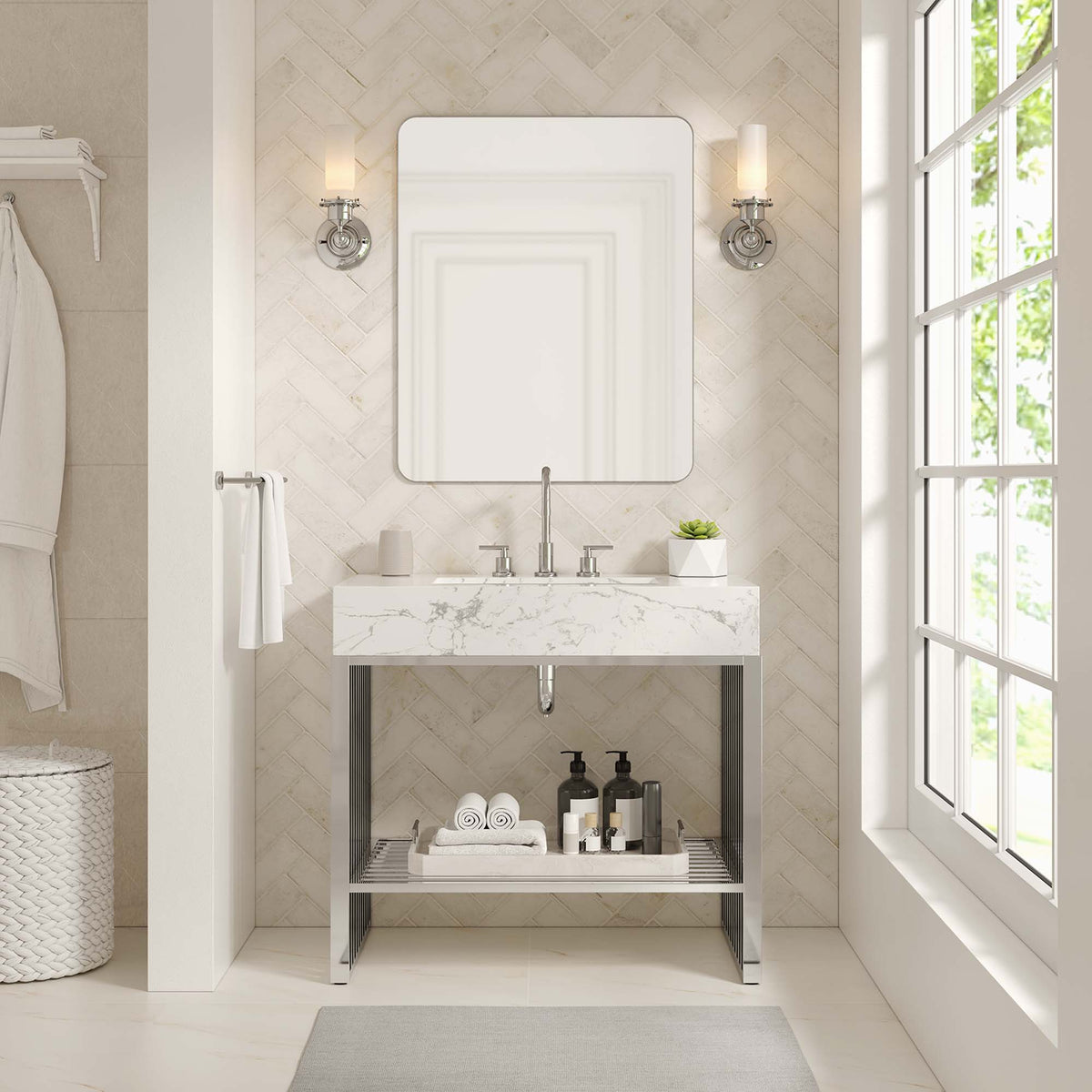 Gridiron Bathroom Vanity by Modway