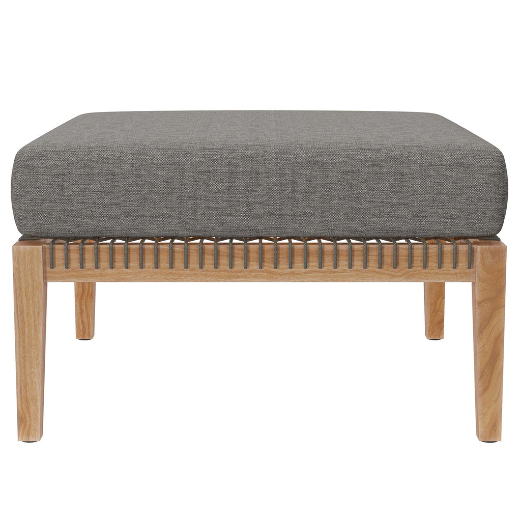 Clearwater 4-Piece Outdoor Patio Teak Wood Sectional Sofa by Modway