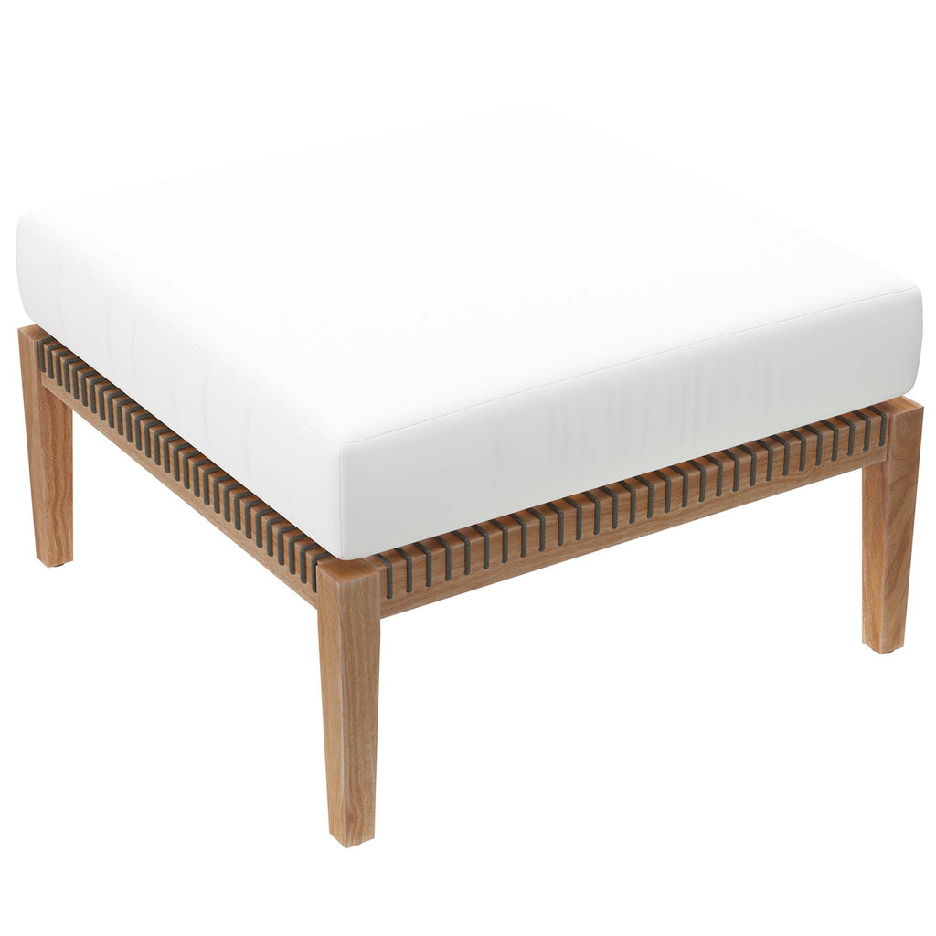 Clearwater 4-Piece Outdoor Patio Teak Wood Sectional Sofa by Modway