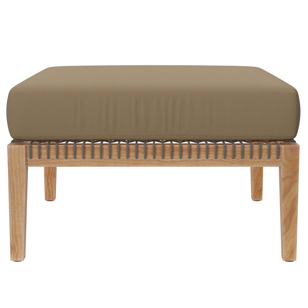 Clearwater 6-Piece Outdoor Patio Teak Wood Sectional Sofa by Modway
