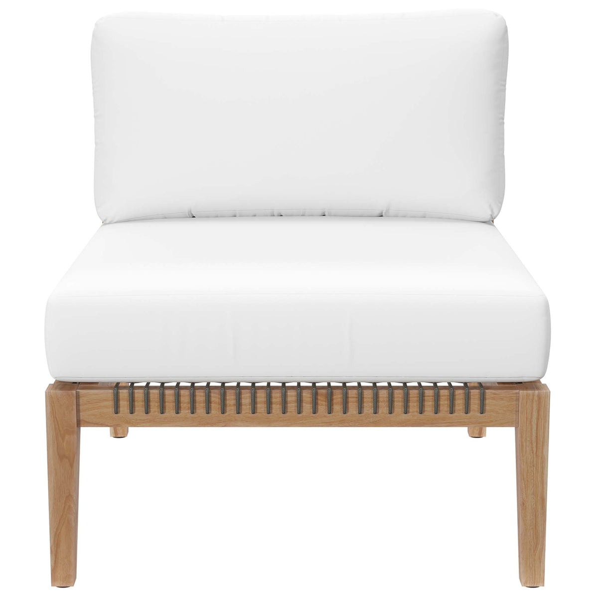 Clearwater 6-Piece Outdoor Patio Teak Wood Sectional Sofa by Modway