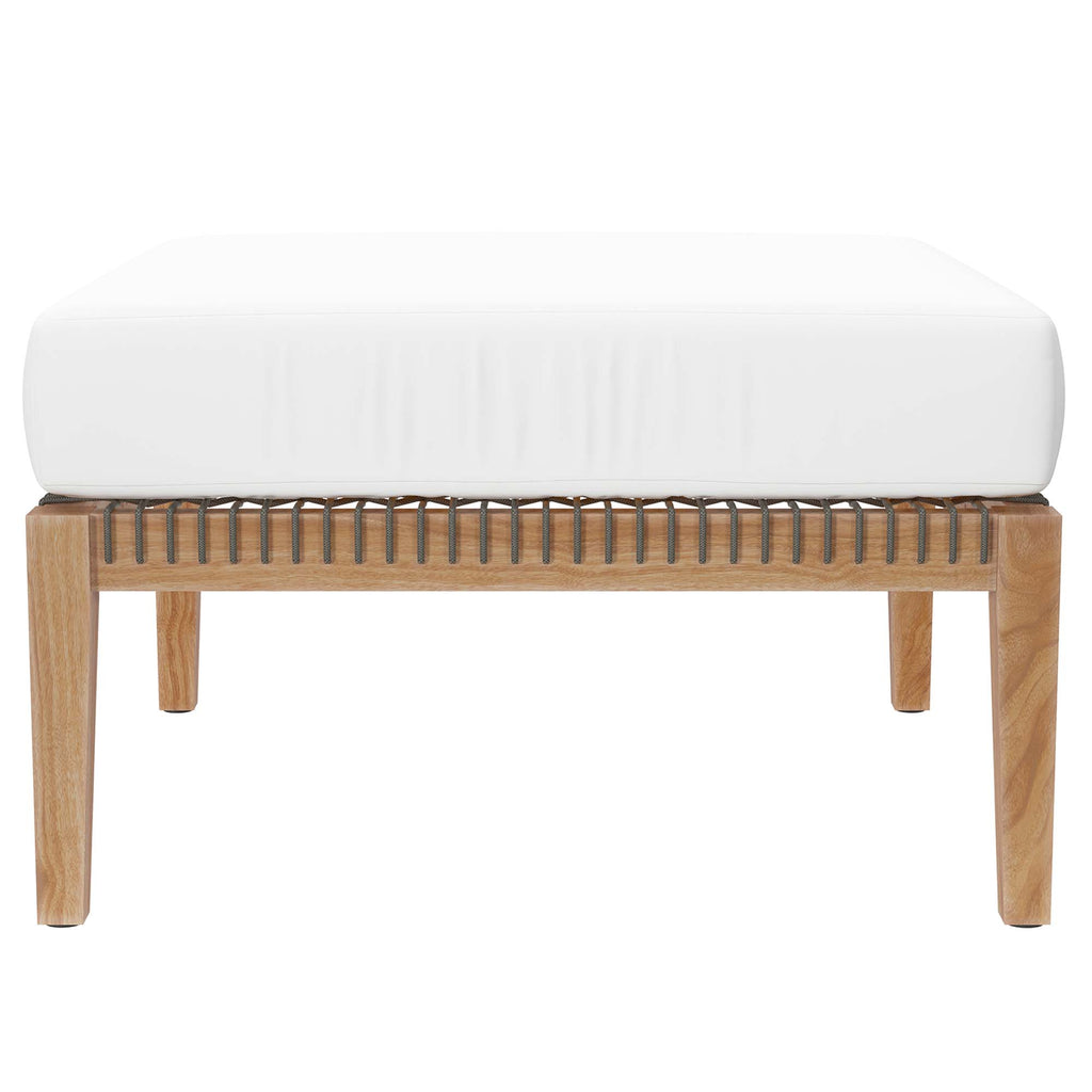Clearwater 6-Piece Outdoor Patio Teak Wood Sectional Sofa by Modway