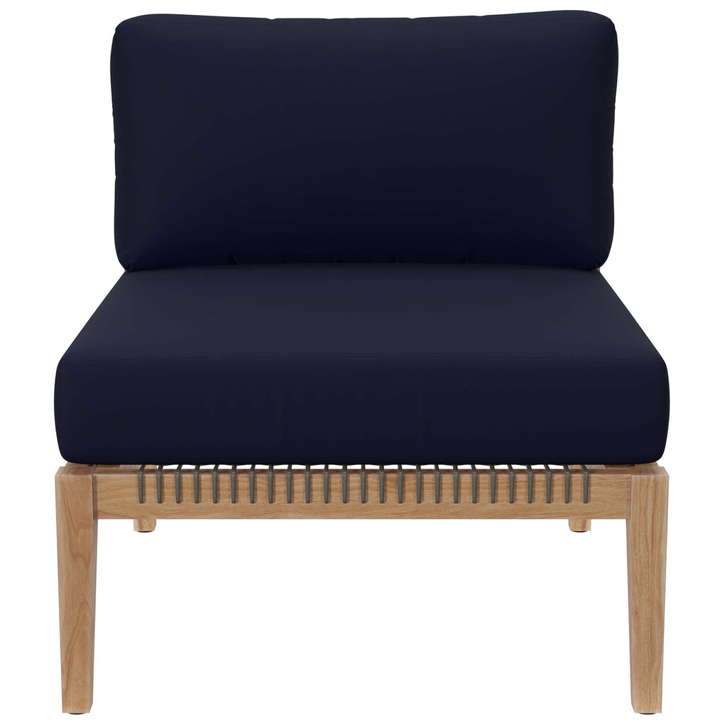 Clearwater 5-Piece Outdoor Patio Teak Wood Sectional Sofa by Modway