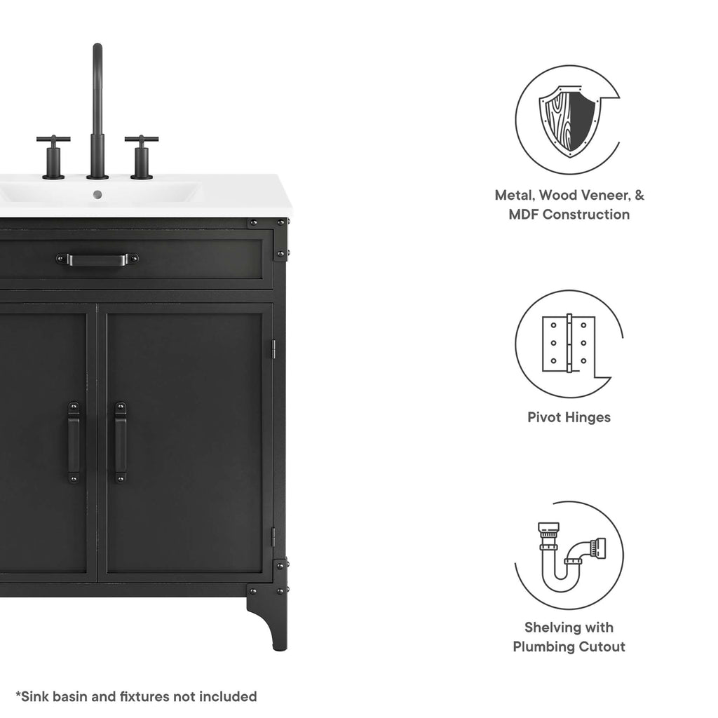 Steamforge Bathroom Vanity Cabinet (Sink Basin Not Included) by Modway