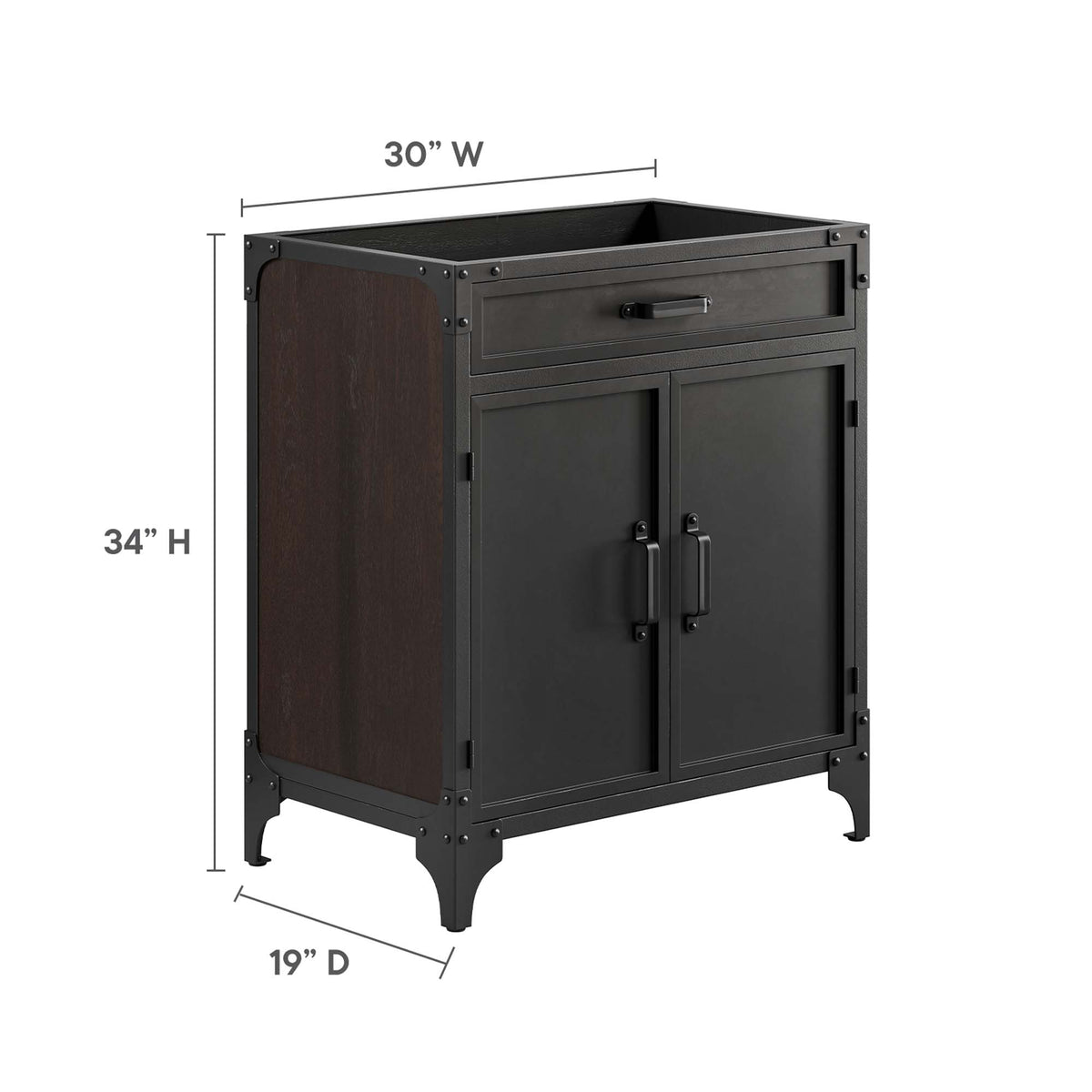 Steamforge Bathroom Vanity Cabinet (Sink Basin Not Included) by Modway