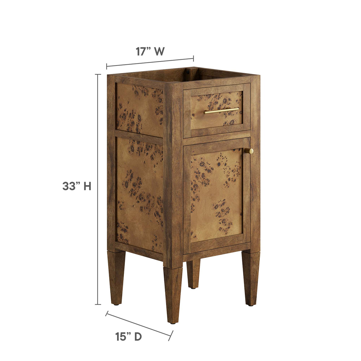 Elysian Wood Bathroom Vanity Cabinet (Sink Basin Not Included) by Modway