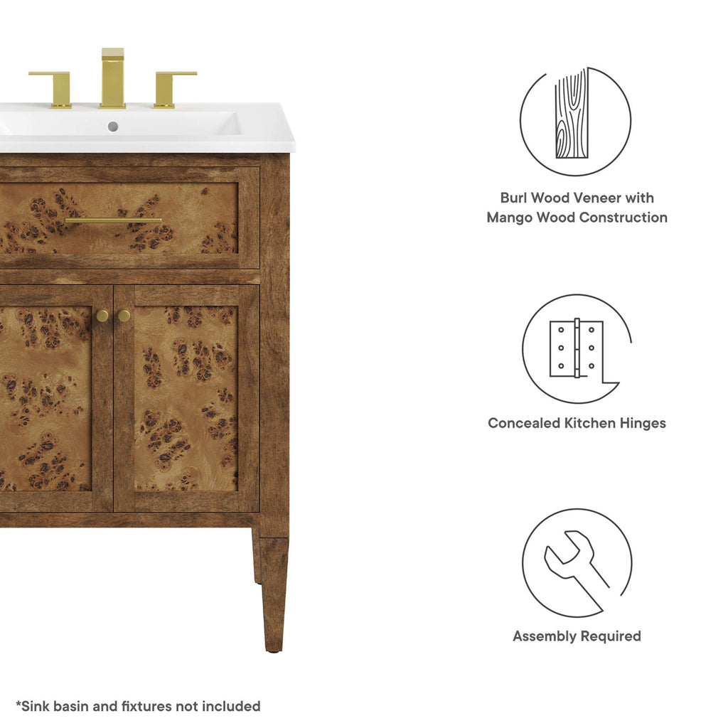 Elysian Wood Bathroom Vanity Cabinet (Sink Basin Not Included) by Modway