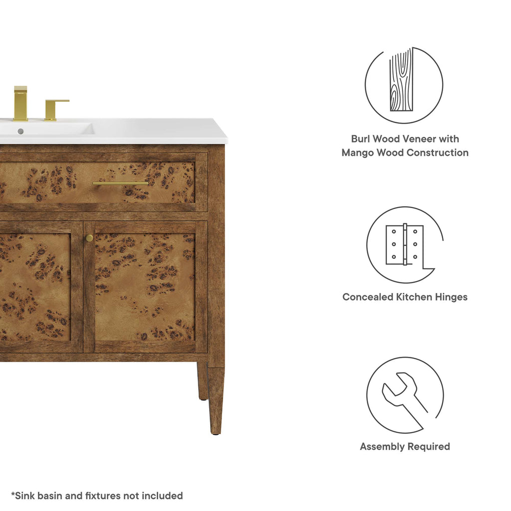 Elysian Wood Bathroom Vanity Cabinet (Sink Basin Not Included) by Modway