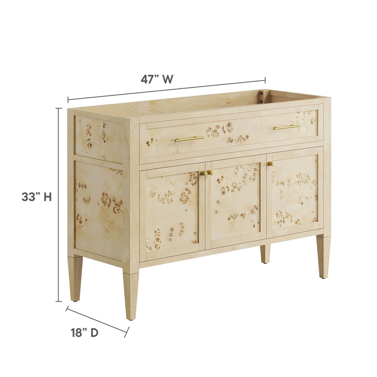 Elysian Wood Bathroom Vanity Cabinet (Sink Basin Not Included) by Modway