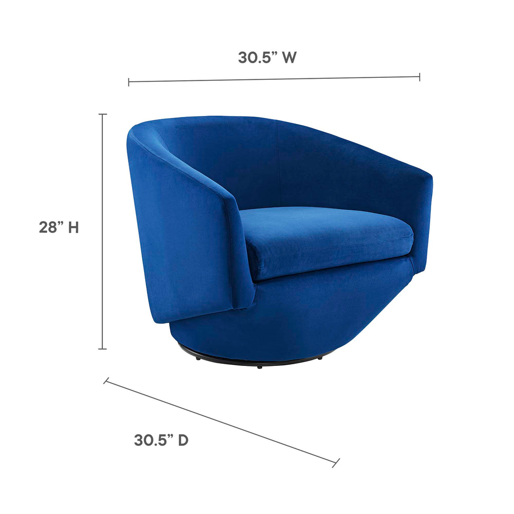 Series Performance Velvet Fabric Swivel Chair by Modway