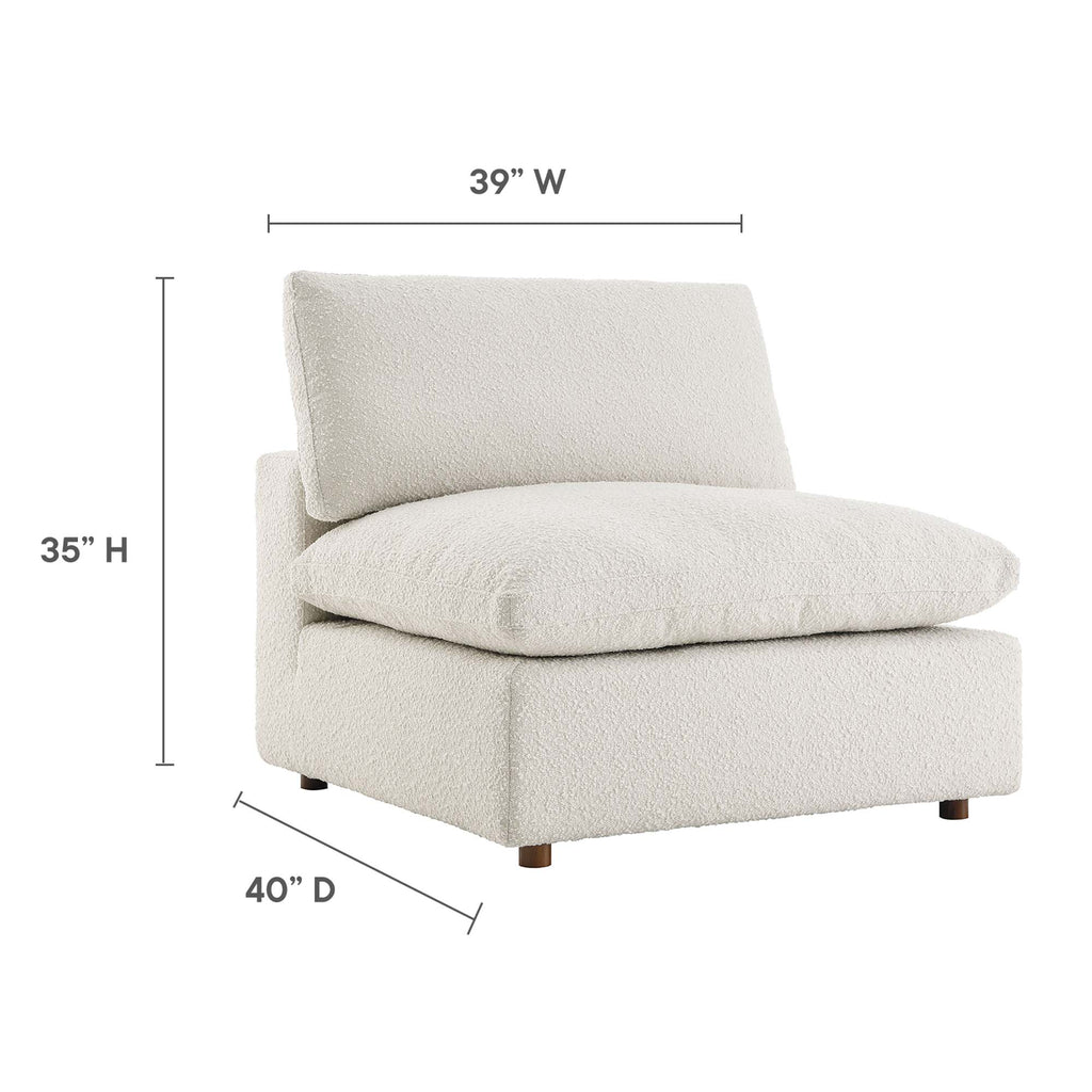 Commix Down Filled Overstuffed Boucle Fabric Armless Chair by Modway