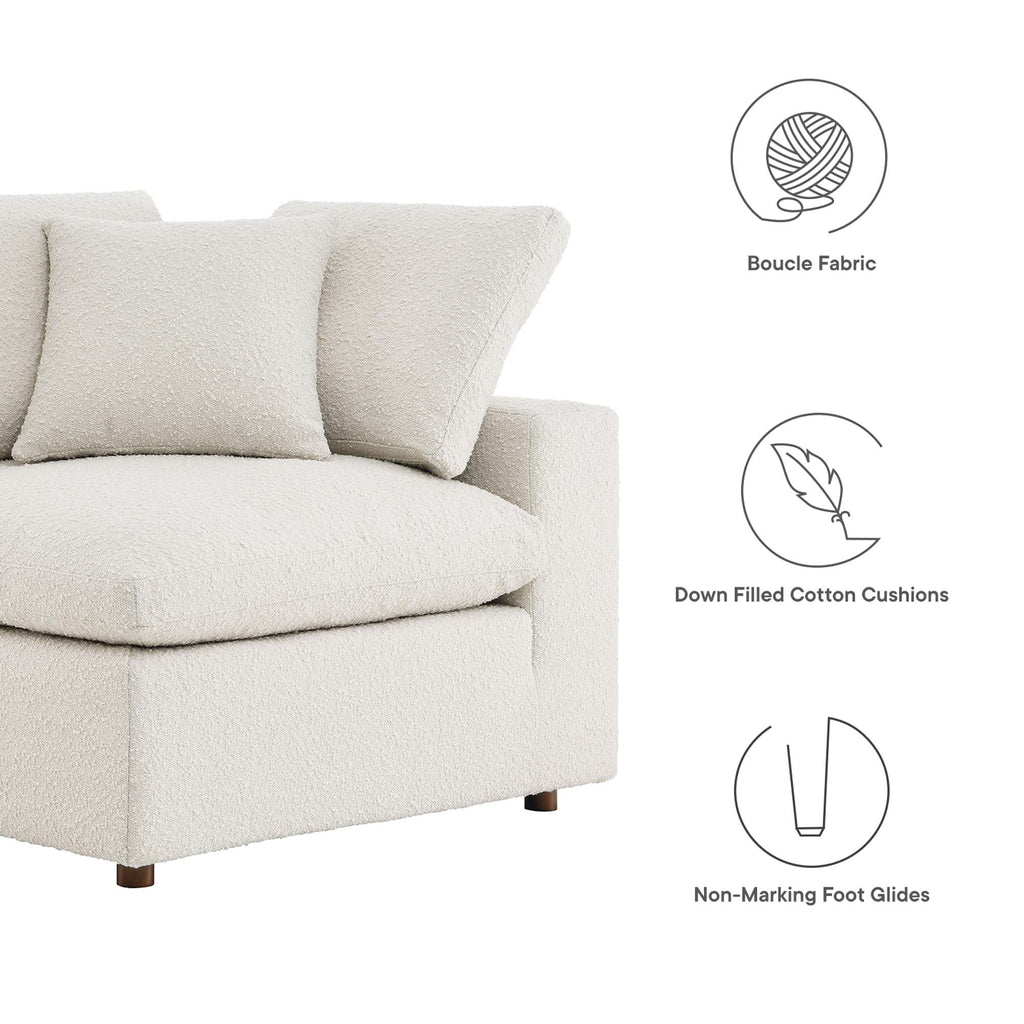 Commix Down Filled Overstuffed Boucle Fabric Corner Chair by Modway