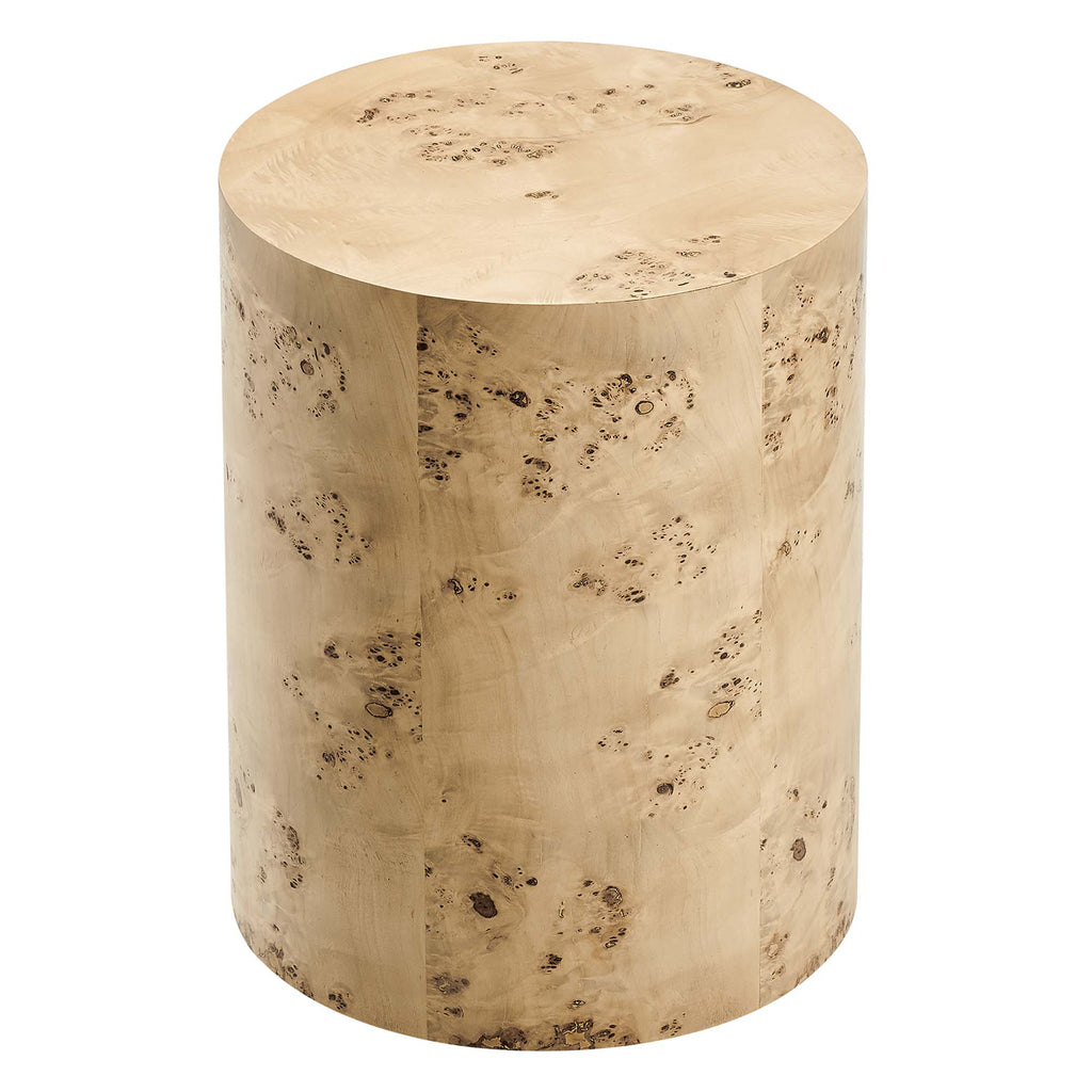 Cosmos 16" Round Burl Wood Side Table by Modway