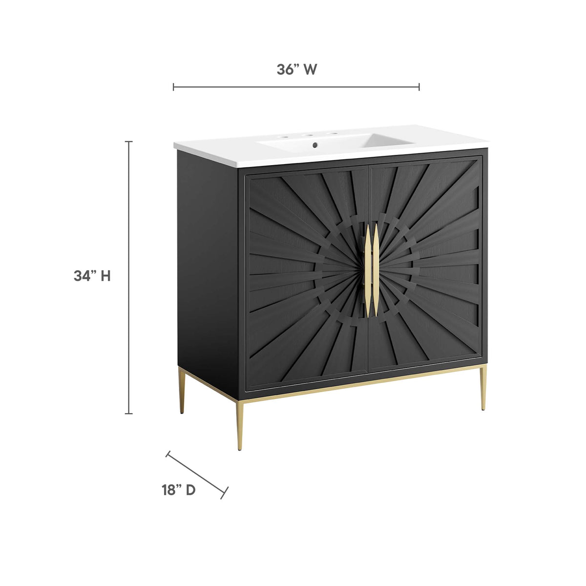 Awaken Bathroom Vanity by Modway
