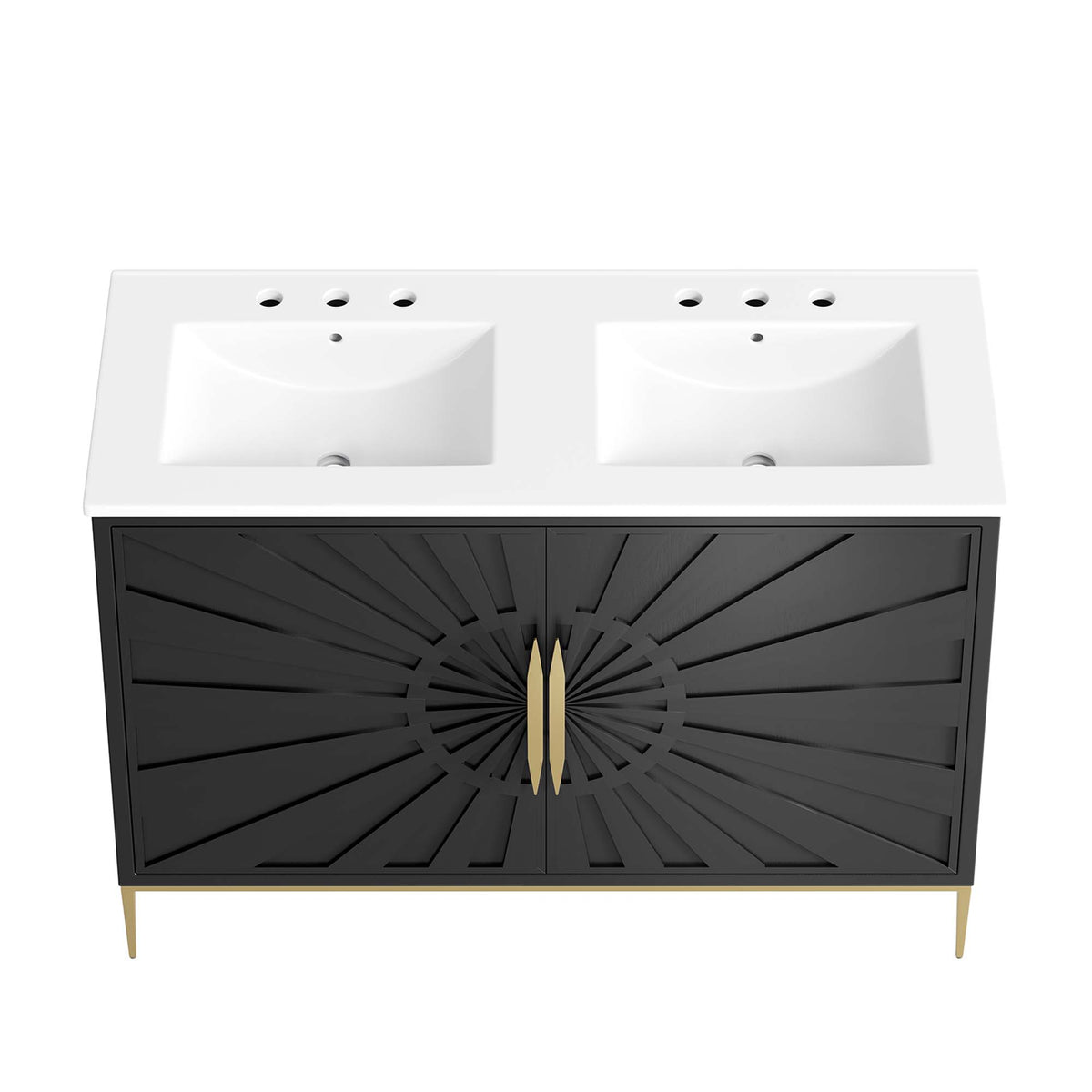 Awaken 48" Double Sink Bathroom Vanity by Modway
