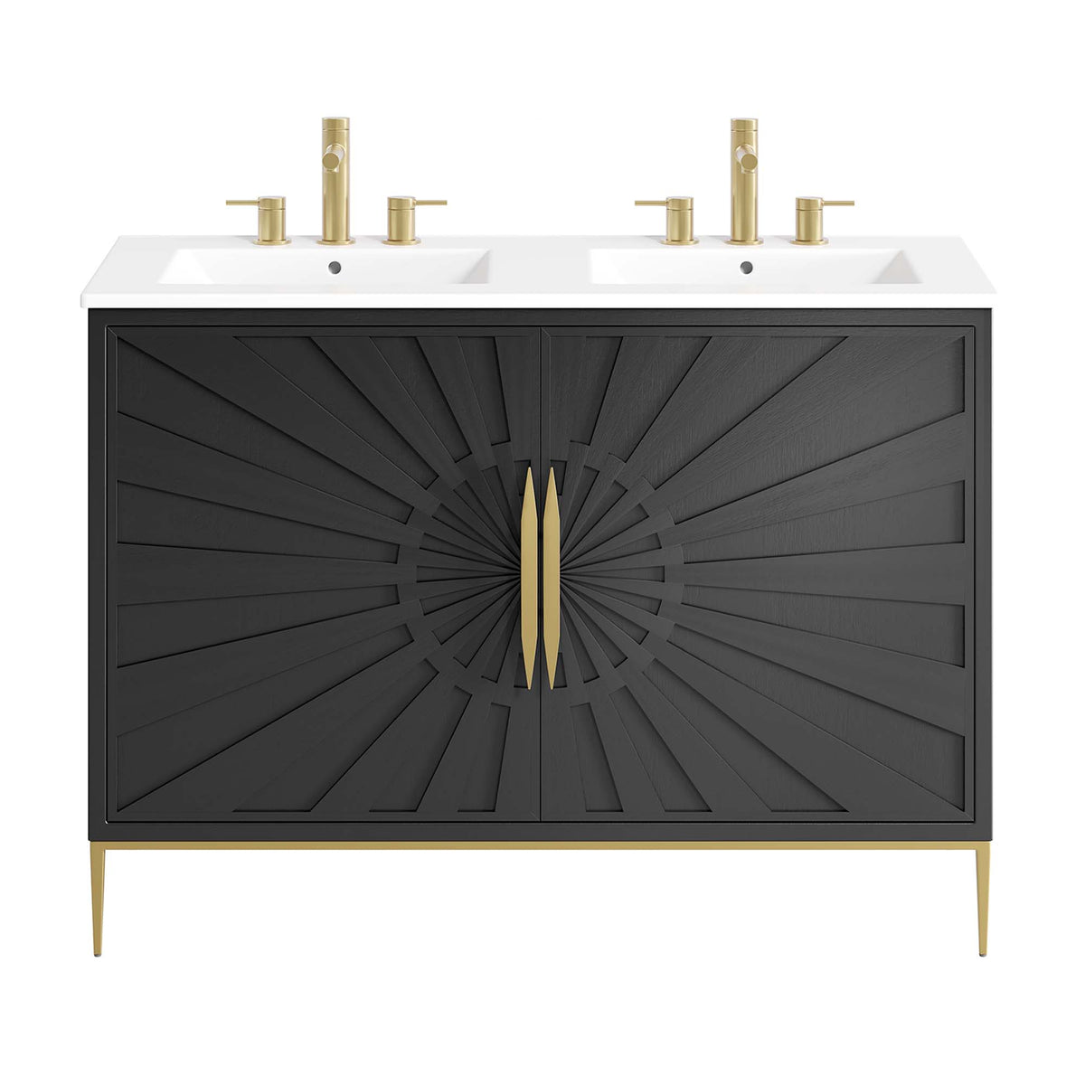 Awaken 48" Double Sink Bathroom Vanity by Modway