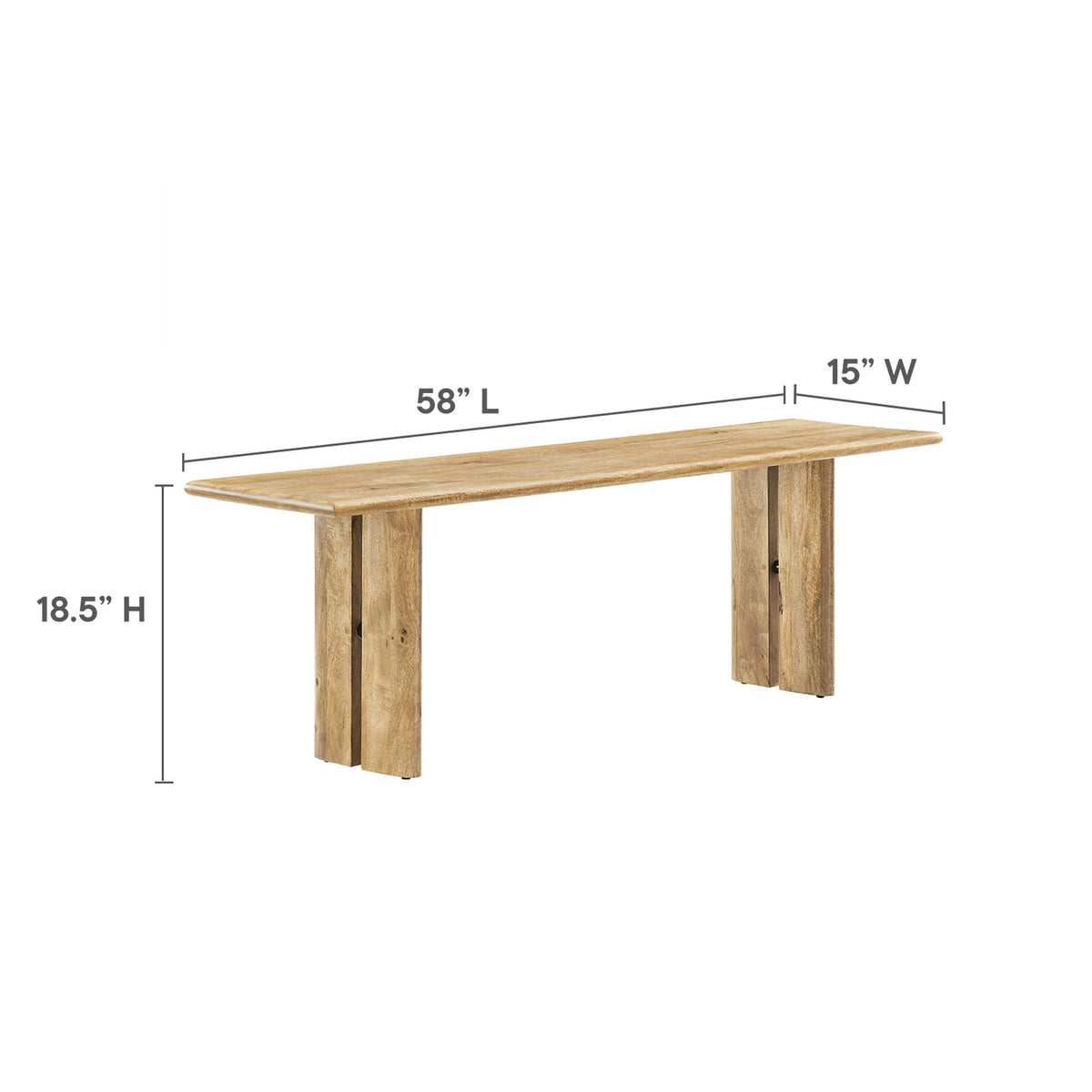 Amistad Wood Bench by Modway