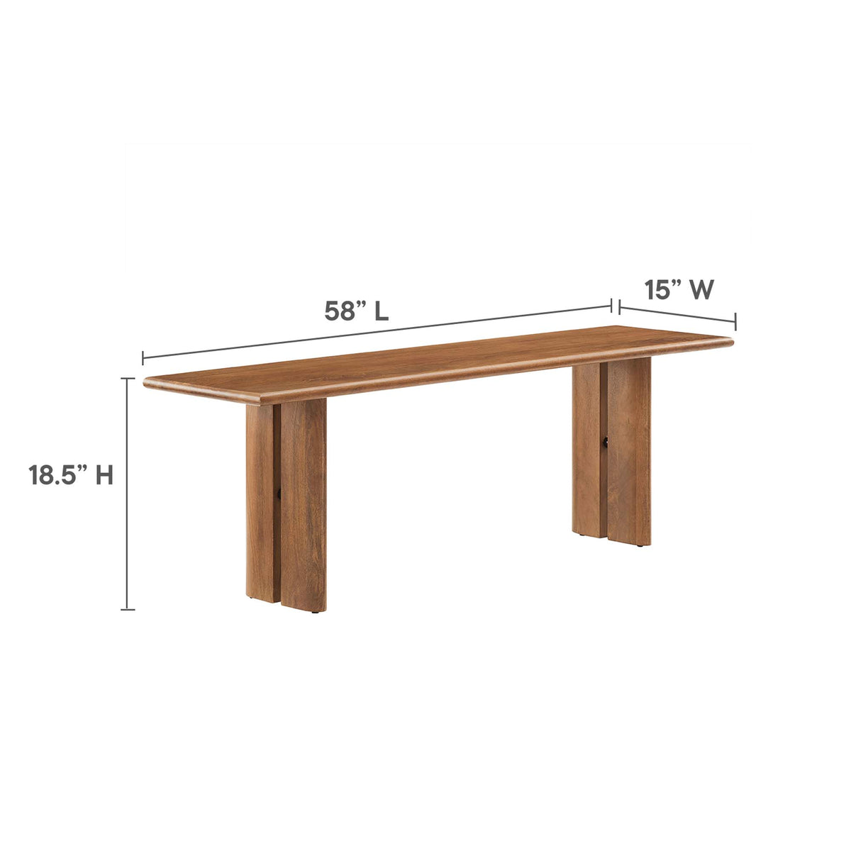 Amistad Wood Bench by Modway