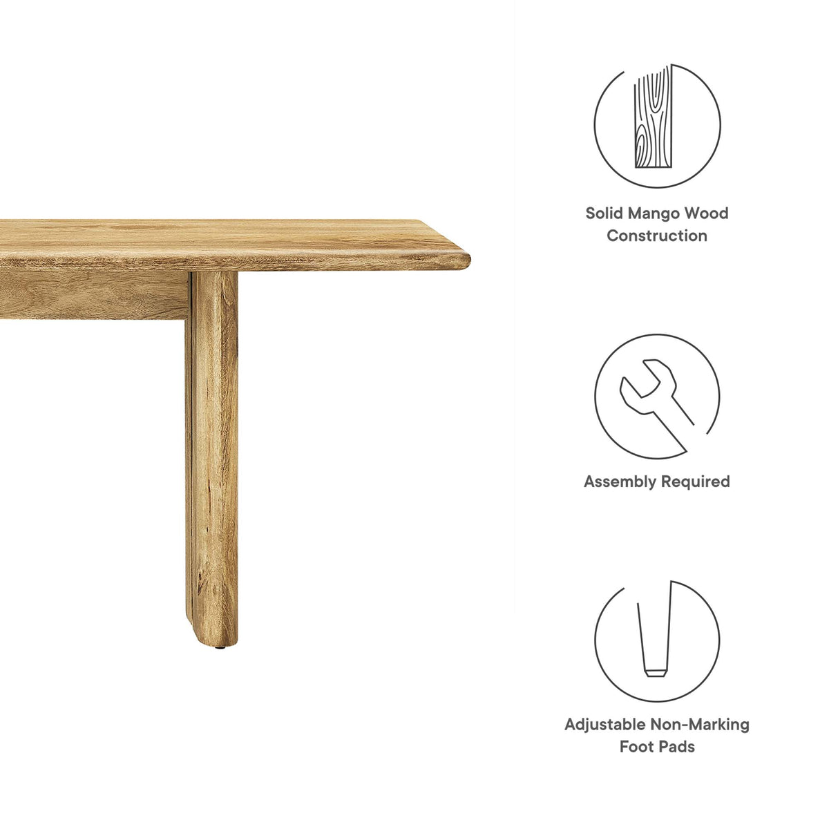 Amistad Wood Bench by Modway