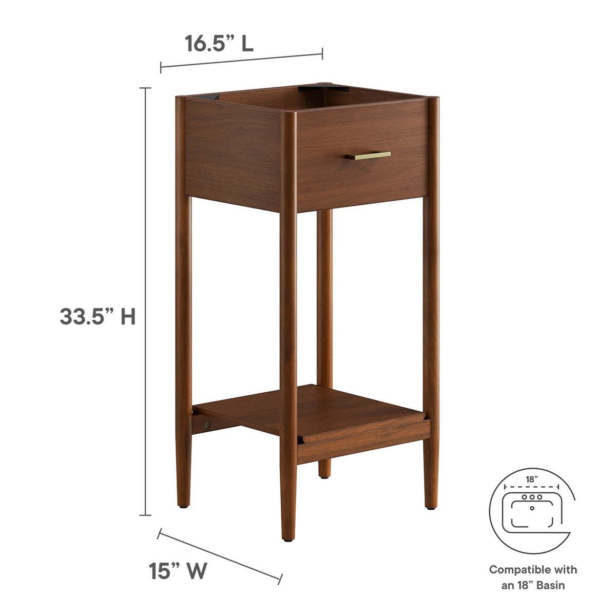 Zaire Bathroom Vanity Cabinet (Sink Basin Not Included) by Modway