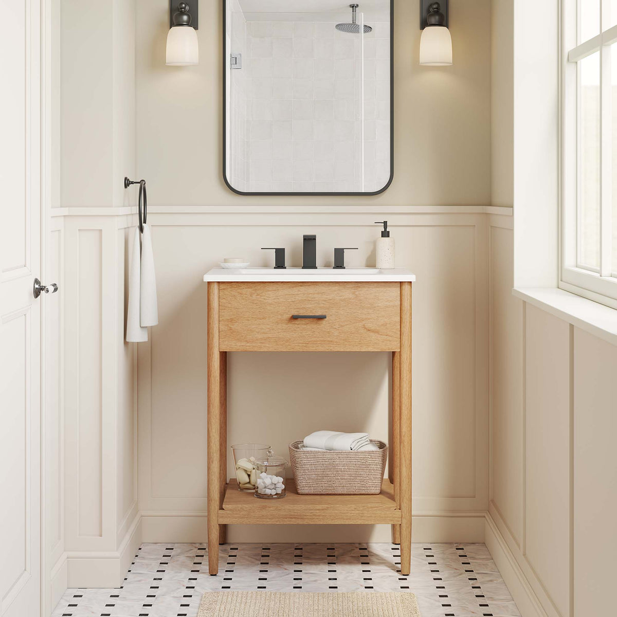 Zaire Bathroom Vanity Cabinet (Sink Basin Not Included) by Modway