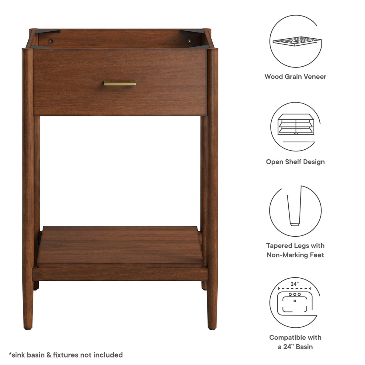 Zaire Bathroom Vanity Cabinet (Sink Basin Not Included) by Modway