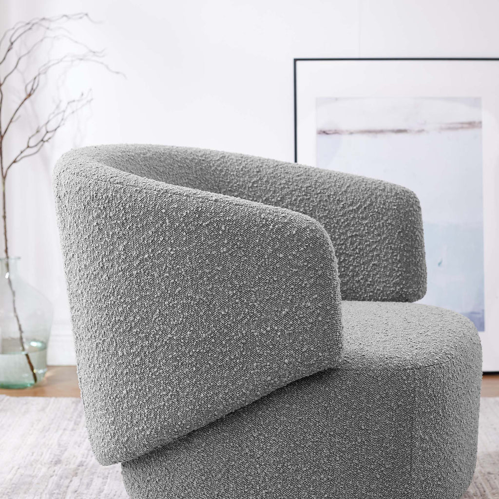 Celestia Boucle Fabric Swivel Chair by Modway
