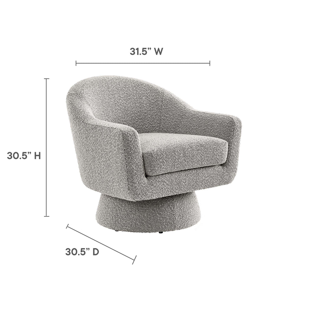 Astral Boucle Fabric Swivel Chair by Modway