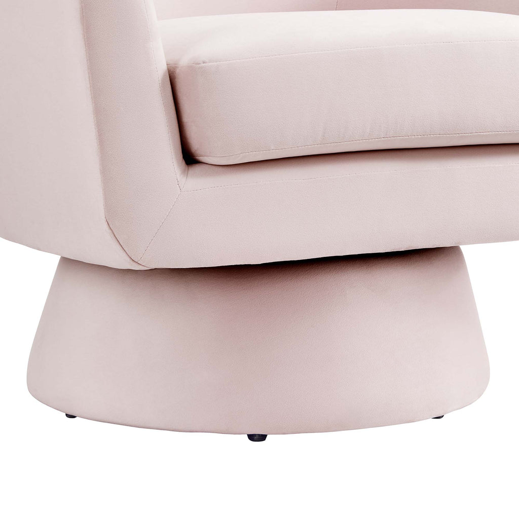 Astral Performance Velvet Fabric and Wood Swivel Chair by Modway