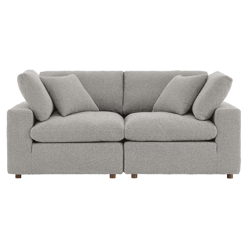 Commix Down Filled Overstuffed Boucle Fabric Loveseat by Modway