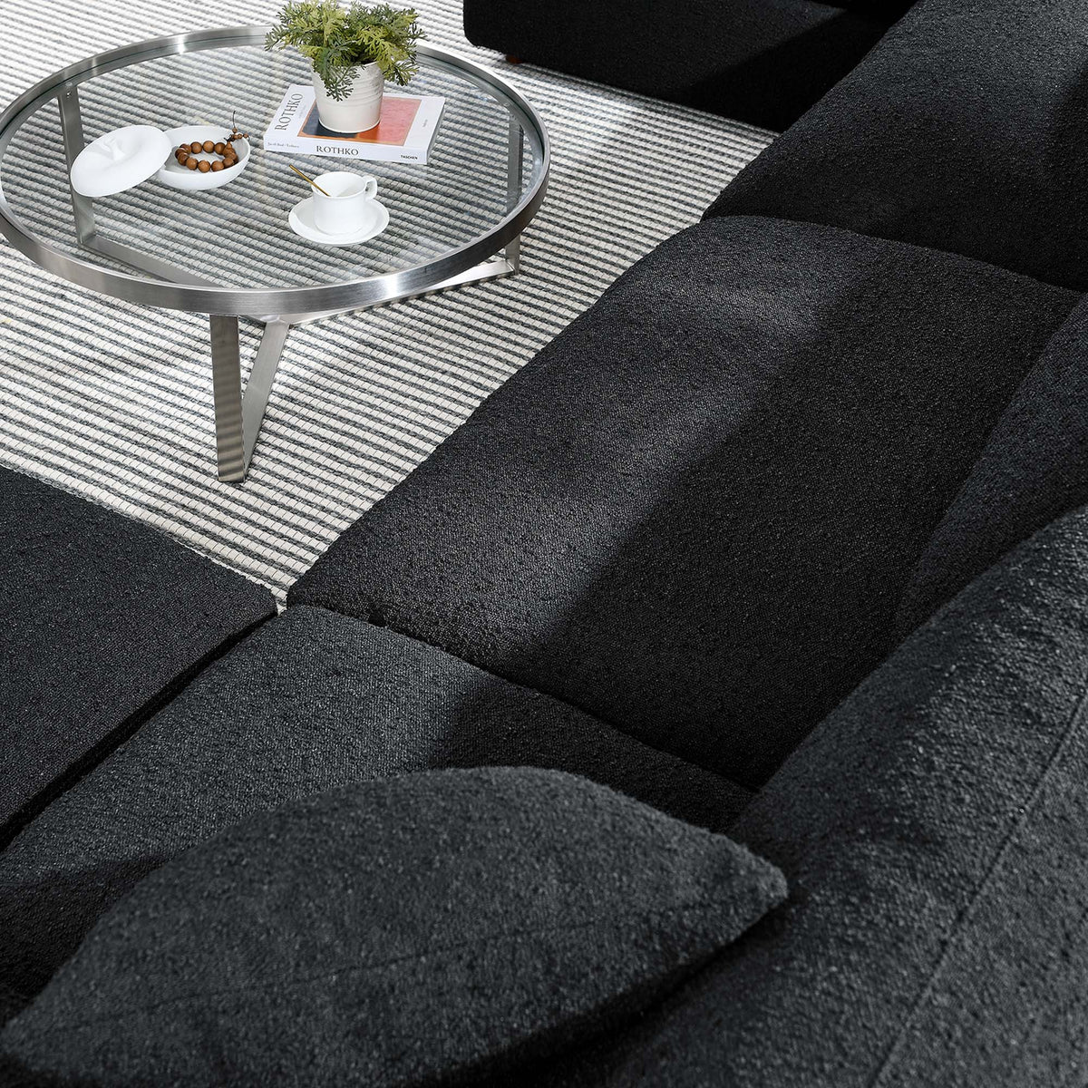 Commix 6-Piece Down Filled Overstuffed Boucle Sectional Sofa by Modway