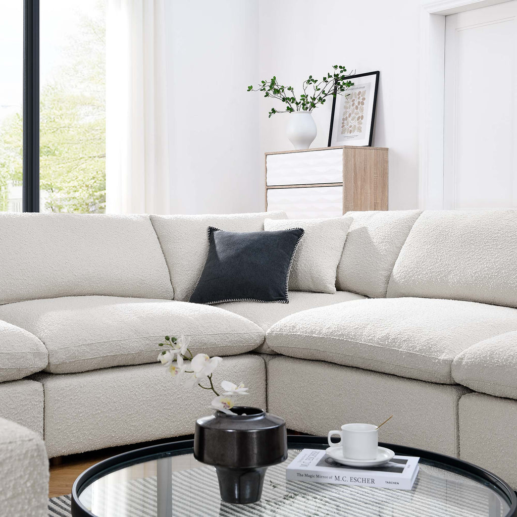 Commix 8-Piece Down Filled Overstuffed Boucle Fabric Sectional Sofa by Modway