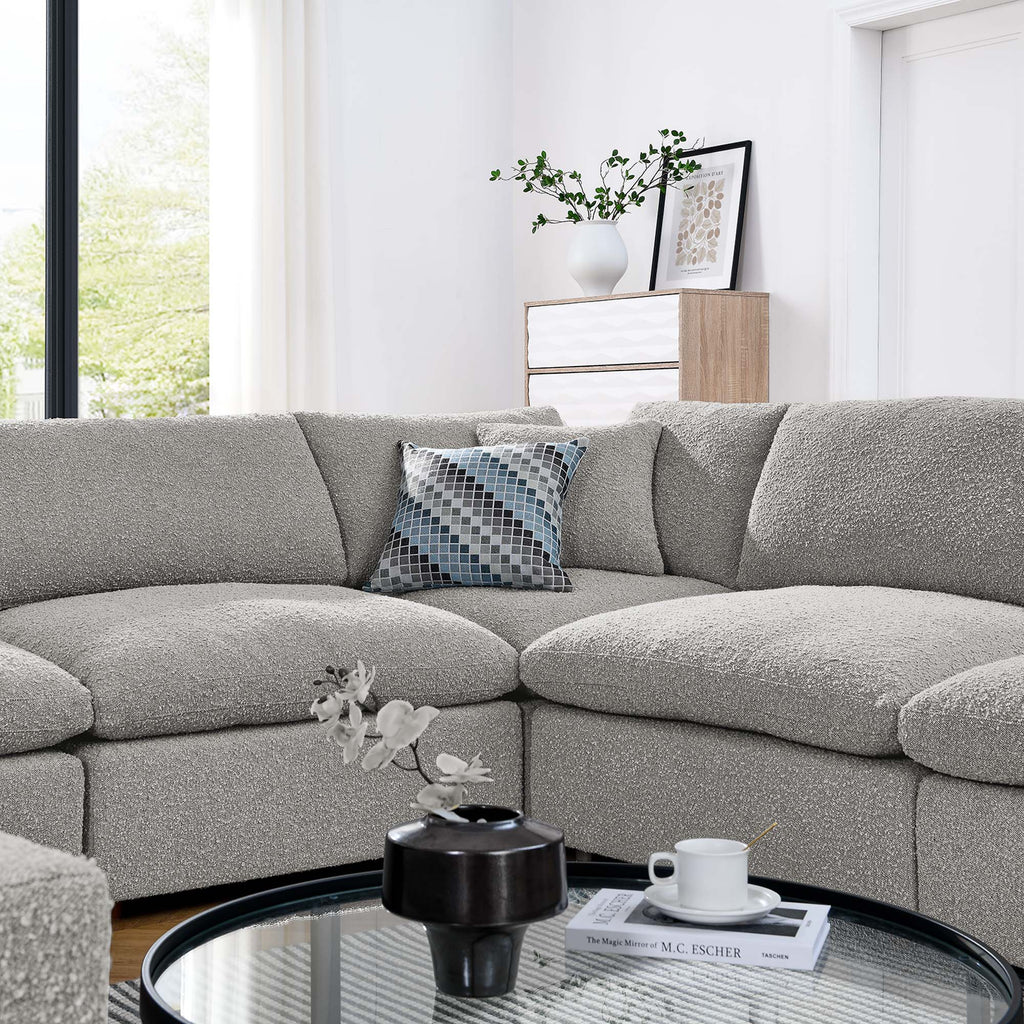 Commix 8-Piece Down Filled Overstuffed Boucle Fabric Sectional Sofa by Modway