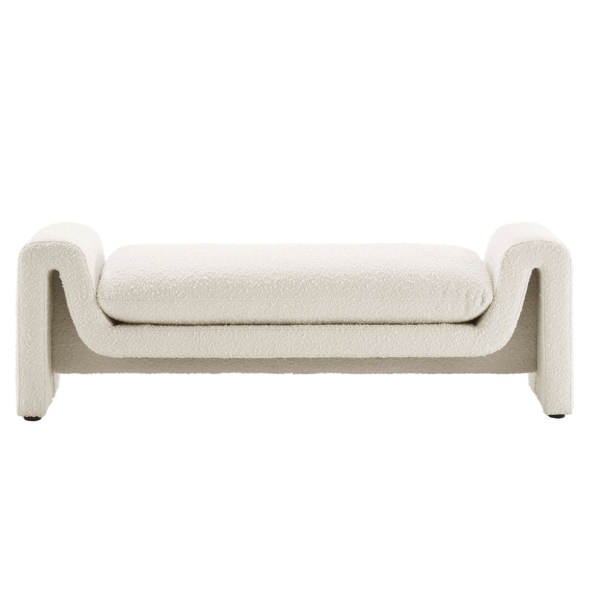 Waverly Boucle Fabric Bench by Modway